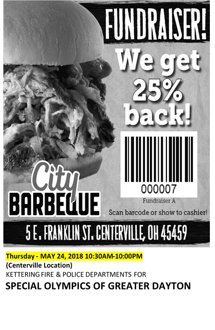 City Barbeque Flyer - Thursday May 24th